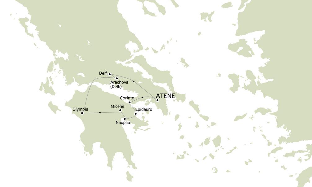 Atene + Tour Argolide, Olympia e Delfi + Minicrociera nel Golfo Saronico con volo da Roma o Milano