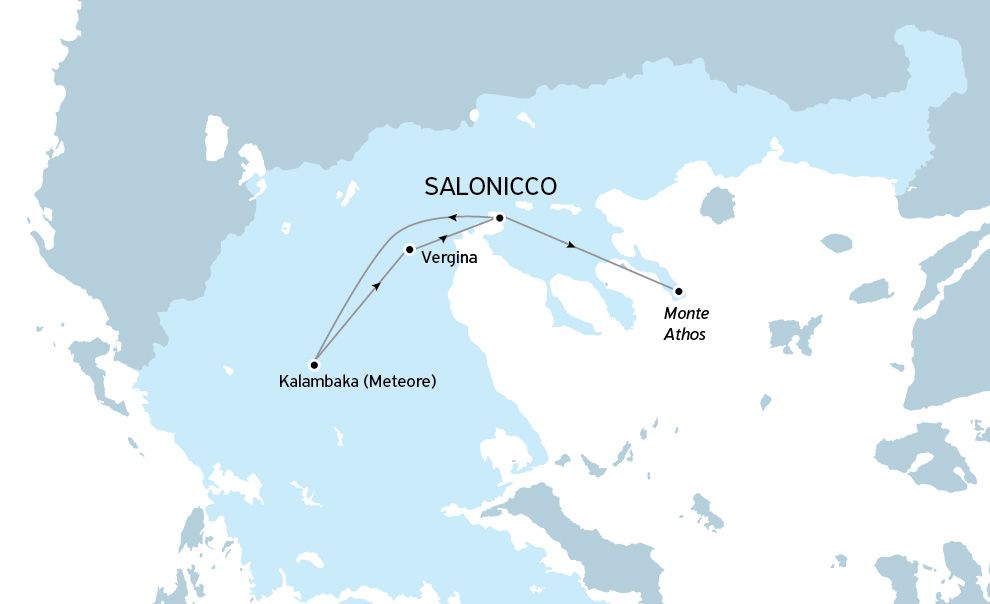 Tour Meteore, Vergina e Monte Athos 4 giorni con guida in italiano